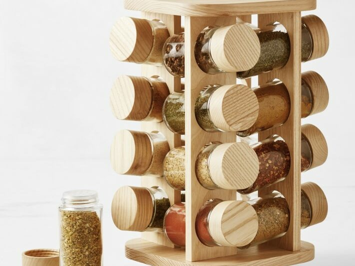 Wooden spice rack